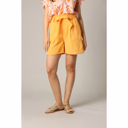 Short femme en gaze de coton avec taille élastiquée SHYLA