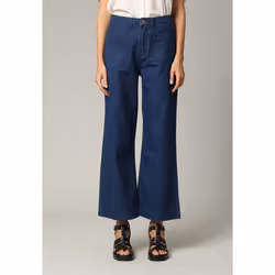 Jean Wide Leg en denim avec braguette à fermeture à glissière LILOO