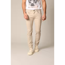 Pantalon greige en jeans avec braguette à fermeture à glissière CARLOS