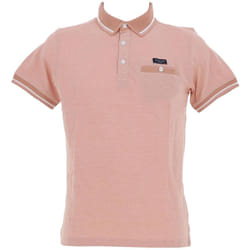 Polo en coton avec col, poche avant et manches à détails contrastants DREX