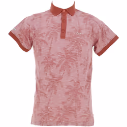 Polo tissu tropical effet vieilli avec col et manches contrastés TIKI