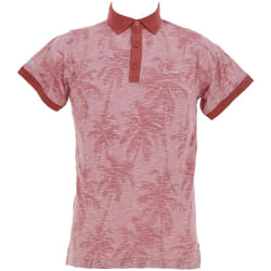 Polo tissu tropical effet vieilli avec col et manches contrastés TIKI