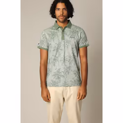 Polo tissu tropical effet vieilli avec col et manches contrastés TIKI
