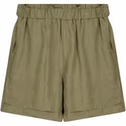 Short avec taille haute élastiquée, revers et poches latérales LEVNA