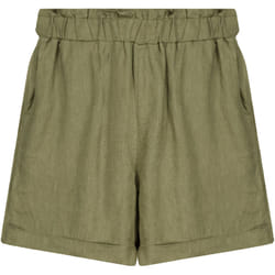 Short avec taille haute élastiquée, revers et poches latérales LEVNA