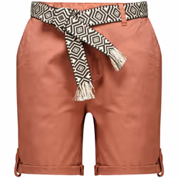 Short mi-long avec ceinture ethnique à motifs et bas à revers KAIJA