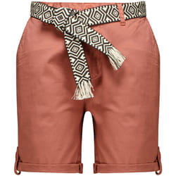 Short mi-long avec ceinture ethnique à motifs et bas à revers KAIJA