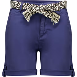 Short mi-long avec ceinture ethnique à motifs et bas à revers KAIJA