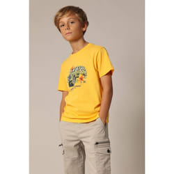 T-shirt col rond avec imprimé moto Sunset Expedition sur le devant ZANZITO