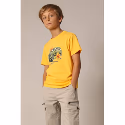 T-shirt col rond avec imprimé moto Sunset Expedition sur le devant ZANZITO