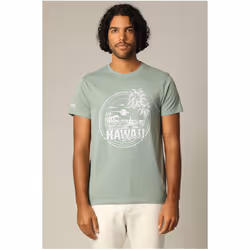 T-shirt en jersey de coton avec print et manches courtes MAHALO