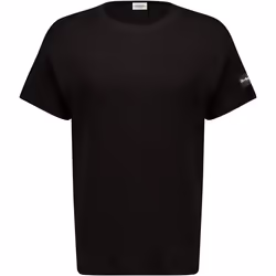 T-shirt col rond gaufré à manches courtes avec impression sur la manche MCKAY