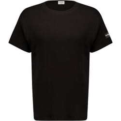 T-shirt col rond gaufré à manches courtes avec impression sur la manche MCKAY