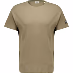 T-shirt col rond gaufré à manches courtes avec impression sur la manche MCKAY