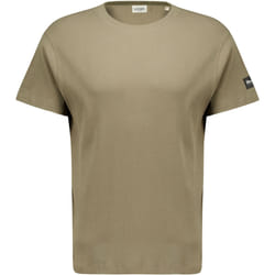 T-shirt col rond gaufré à manches courtes avec impression sur la manche MCKAY