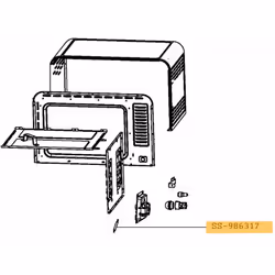 Ressort droite pour Four, cuisinière MOULINEX SS-986317 Appareils compatibles : [FOUR, CUISINIÈRE MOULINEX: ] OX484810/HZA, O ...