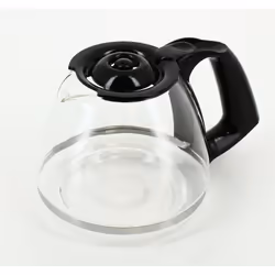 Description générale Verseuse en verre pour cafetière Expresso MOULINEX et SEB, équipée d'un couvercle et d'un système anti-g ...