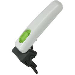 Poignée blanche + bouton vert + vis