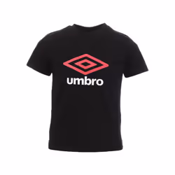 T-Shirt enfant - UMBRO - Bas Net - Noir - Manches courtes - 100% coton
