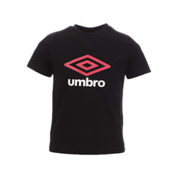 T-Shirt enfant - UMBRO - Bas Net - Noir - Manches courtes - 100% coton