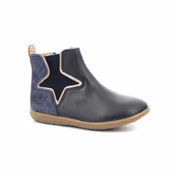 Kickers Boots Cuir Vermillon