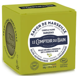 Le Comptoir du Bain Savon de Marseille Surgras Olive Authentique Solide 200 g