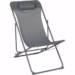Hyba 3616953064845, Chaise de camping, 4 pieds, Pliable, Gris