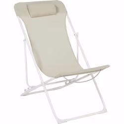 Hyba 3616953064869, Chaise de camping, 4 pieds, Pliable, Beige