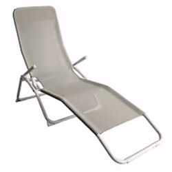 Hyba 3616953064906 chaise de plage Gris clair Couché(e)/assis(e)