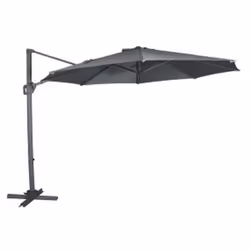 Hyba 3616957586527, Parasol d'aire de jeux cantilever, Rond, Gris, Monochromatique, 3,5 m, 23,5 kg