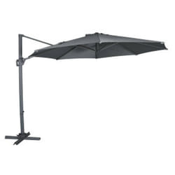 Hyba 3616957586527 parasol de terrasse Parasol d'aire de jeux cantilever Rond Gris