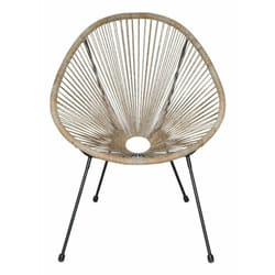 Hyba 3616957589306 chaise d'extérieur Siège à sangle Dossier à sangle Beige