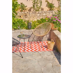 Hyba 3616957589306 chaise d'extérieur Siège à sangle Dossier à sangle Beige