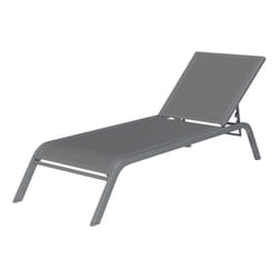 Hyba 3616958740065 chaise de plage Gris Aluminium, Polyester, Polyvinyl chloride (PVC) Couché(e)/assis(e)