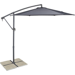 Carrefour 3616958740195 parasol de terrasse Parasol résidentiel Carré Gris