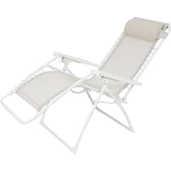 Hyba 3616958808550 chaise de plage Sable Polyester, Polyvinyl chloride (PVC), Acier Couché(e)/assis(e)