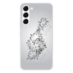 Coque en silicone - Compatible Samsung Galaxy S23 - design valse des notes