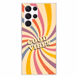 Coque en silicone - Compatible Samsung Galaxy S23 Ultra - design good vibes