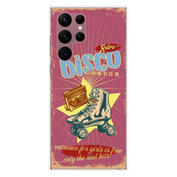 Coque en silicone - Compatible Samsung Galaxy S22 Ultra - design retro disco