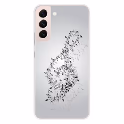 Coque en silicone - Compatible Samsung Galaxy S22 Plus - design valse des notes