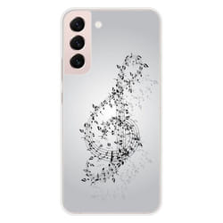 Coque en silicone - Compatible Samsung Galaxy S22 Plus - design valse des notes