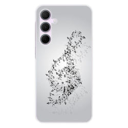 Coque en silicone - Compatible Samsung Galaxy A55 5G - design valse des notes