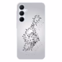 Coque en silicone - Compatible Samsung Galaxy A35 5G - design valse des notes