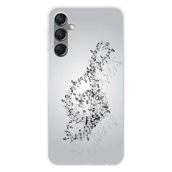 Coque en silicone - Compatible Samsung Galaxy A24 4G - design valse des notes