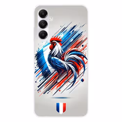 Coque en silicone - Compatible Samsung Galaxy A25 - design coq francais