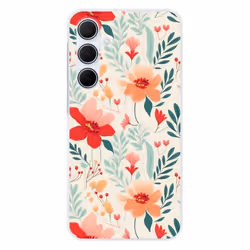Coque en silicone - Compatible Samsung Galaxy A35 5G - design flower wall