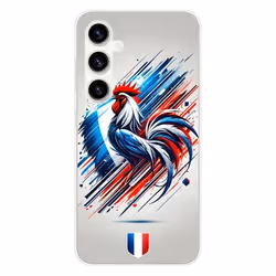 Coque en silicone - Compatible Samsung Galaxy S23 FE - design coq francais