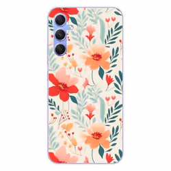 Coque Silicone Imprimée - 1001 Coques - Samsung Galaxy A34 5G - Motif Floral - Souple - Transparent