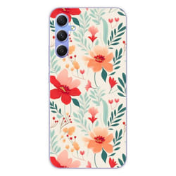 Coque Silicone Imprimée - 1001 Coques - Samsung Galaxy A34 5G - Motif Floral - Souple - Transparent