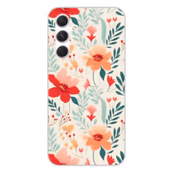 Coque Silicone Imprimée - 1001 Coques - Samsung Galaxy A54 5G - Motif Floral - Souple - Transparent